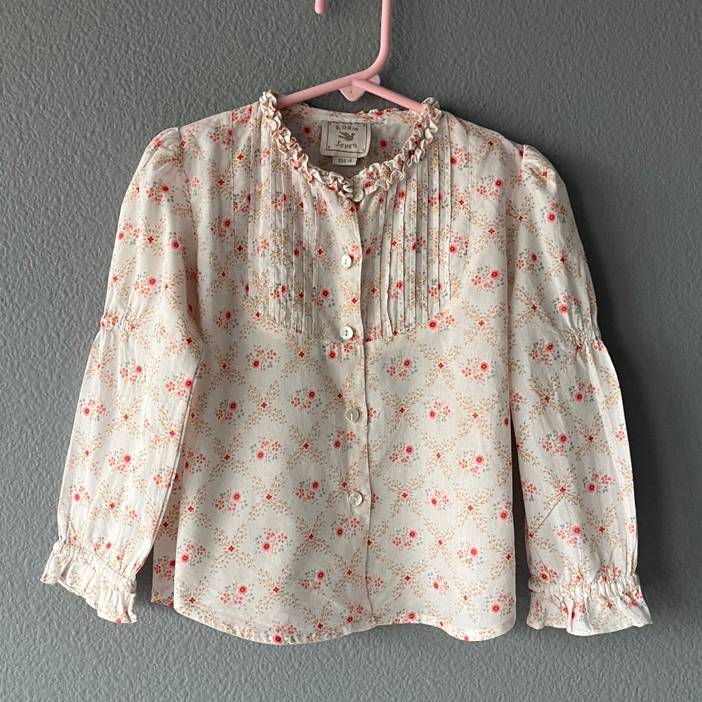 Room Seven Girl Floral Blouse